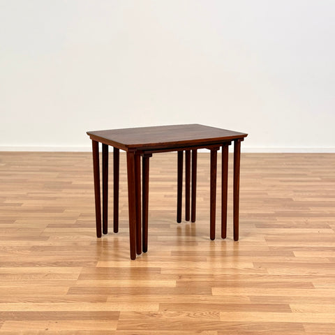 Set of 3 nest of tables in Santos rosewood by Møbelintarsia, 1950s-60s Denmark - Beyo Vintage