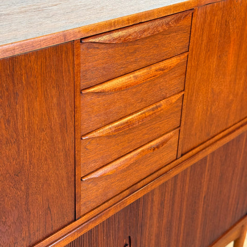 Highboard in teak by Ahlström Osakeyhtiö Warkaus, 1950s-60s, Finland - Beyo Vintage