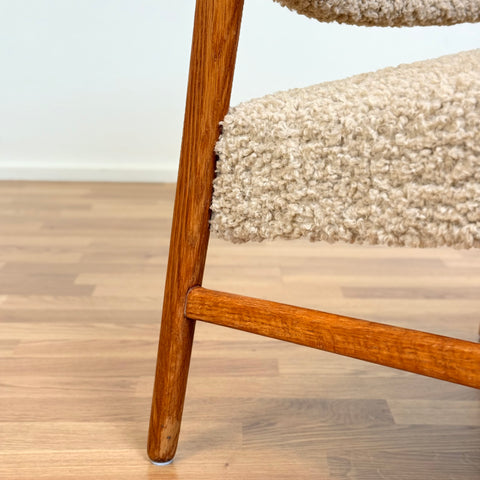 Armchairs 'Joel' in solid oak by The Andersson Brothers Industries in Ekenässjön, 1950s-60s, Sweden