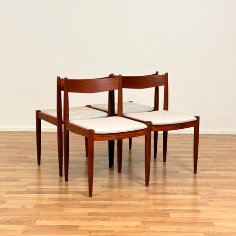 Set of 4 dining chairs in solid teak by Skovmand & Andersen, 1950s-60s, Denmark - Beyo Vintage