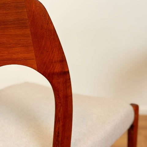 Set of 6 dining chairs Niels O. Moller, model '71', in teak, 1950s-60s, Denmark