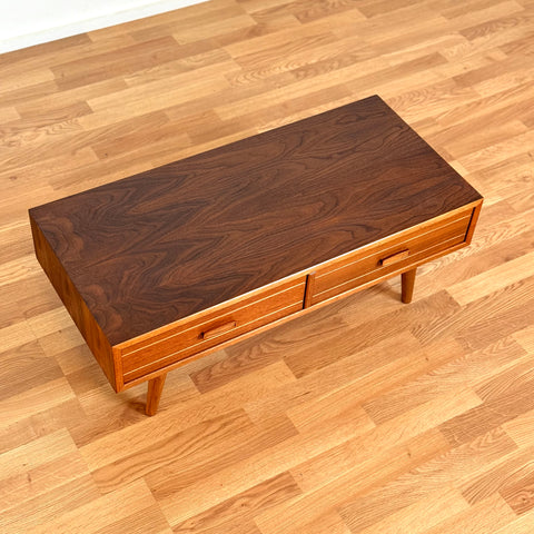Side table in teak & walnut, 1950s-60s, Denmark
