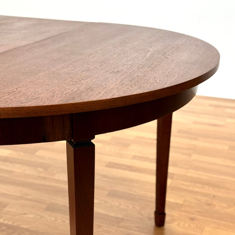 Round dining table with 1 ext in mahogany, 1950s-60s - Beyo Vintage