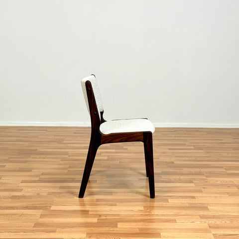 Set of 4 dining chairs in solid walnut, by Erik Buch, 1950s-60s, Denmark