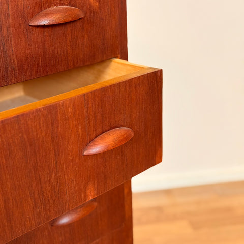 Chest of drawers in teak, 1950s-60s, Denmark