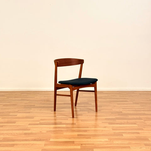 Set om 6 matstolar i teak och bok av Thomas Harlev för Farstrup, modell 206, 1950-60-tal, Danmark
