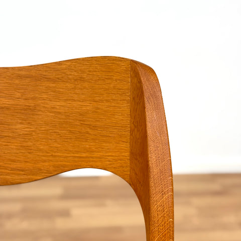 Set of 4 NIELS O. MØLLER , model '71', in oak, 1950s-60s, Denmark - Beyo Vintage