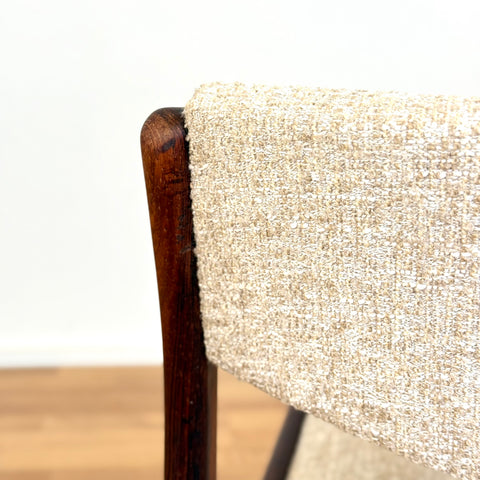 Set of 4 dining chairs in dark wood, 1950s-60s, Denmark - Beyo Vintage