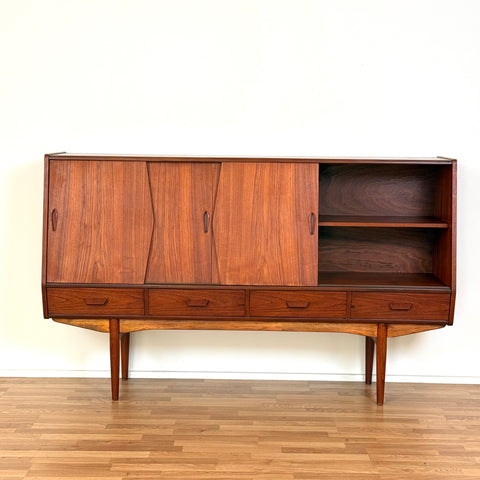 Highboard in teak, 1950s-60s, Denmark - Beyo Vintage