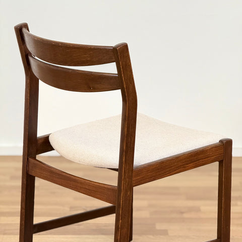 Set of 8 dining chairs, in oak & rosewood, 1970s, Denmark - Beyo Vintage