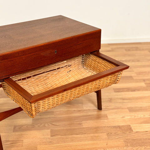 Side table / Sewing table in teak, 1950s-60s, Denmark