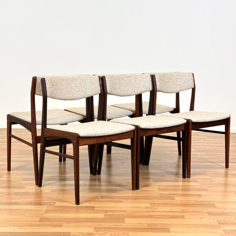 Set of 6 chairs in solid wood, 1950s-60s, Denmark - Beyo Vintage