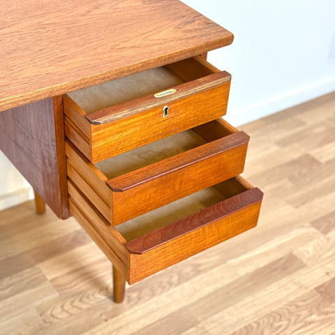 Writing desk in teak, 1950s-60s, Denmark - Beyo Vintage