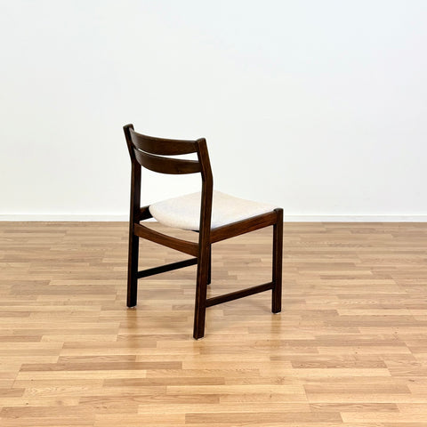 Set of 8 dining chairs, in oak & rosewood, 1970s, Denmark - Beyo Vintage