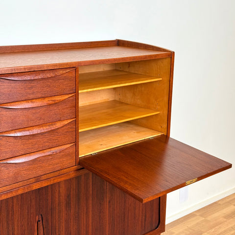 Highboard in teak by Ahlström Osakeyhtiö Warkaus, 1950s-60s, Finland - Beyo Vintage