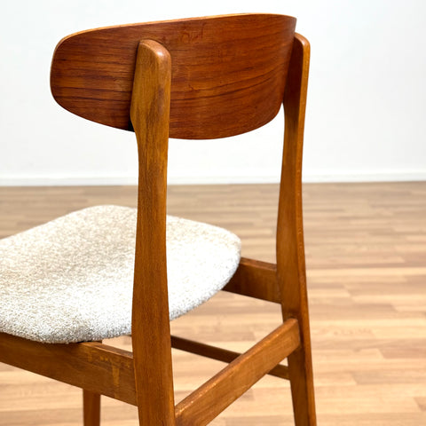 Set of 6 chairs made of teak & beech by Sax 1950s-60s, Denmark - Beyo Vintage