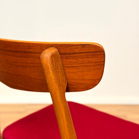 Set of 6 dining chairs in teak & beech by Findahl, 1950s-60s, Denmark