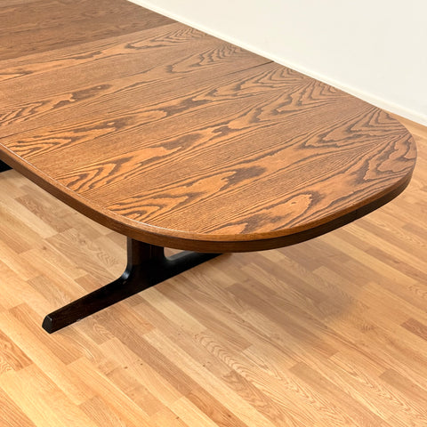 Oval dining table in oak by Farstrup, 1960s-70s, Denmark