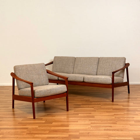 Armchair in solid teak by Folke Ohlsson for Bodafors, 1950s-60s, Sweden