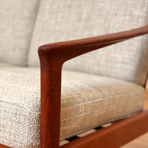 Armchair in solid teak by Folke Ohlsson for Bodafors, 1950s-60s, Sweden
