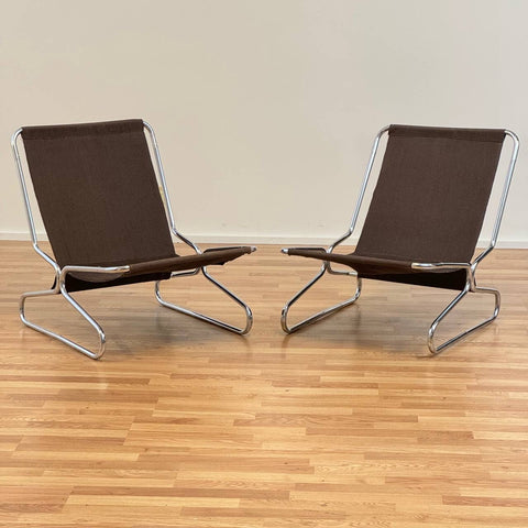 Armchairs in brown manchaster fabric, 1970s - Beyo Vintage