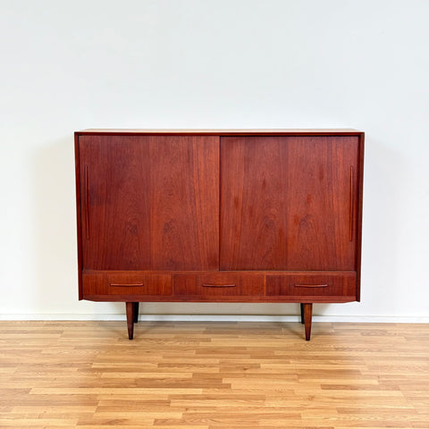 Highboard in teak, 1950s-60s, Denmark - Beyo Vintage