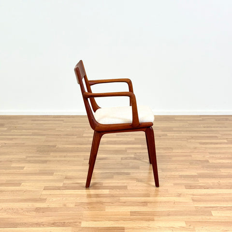 Set of 2 boomerang armchairs in solid teak by Alfred Christensen, 1950s-60s, Denmark - Beyo Vintage
