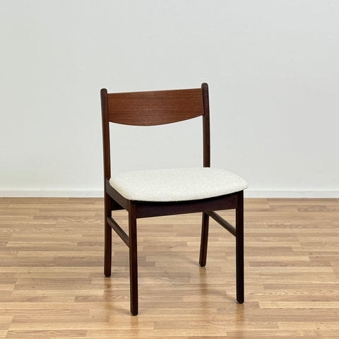 Set of 4 chairs in walnut, 1950s-60s, Denmark - Beyo Vintage