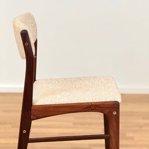 Set of 4 dining chairs in dark wood, 1950s-60s, Denmark - Beyo Vintage