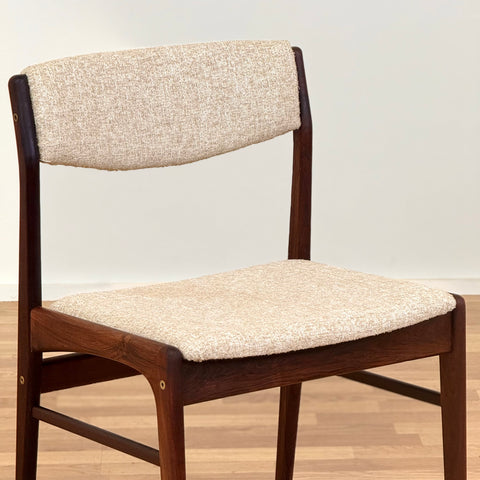 Set of 4 dining chairs in dark wood, 1950s-60s, Denmark - Beyo Vintage