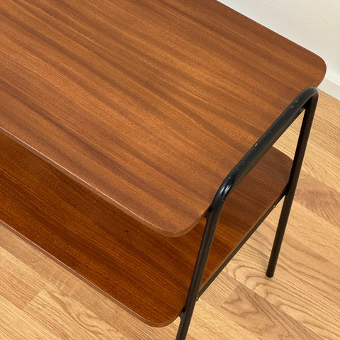 Small side table in teak & metal - Beyo Vintage