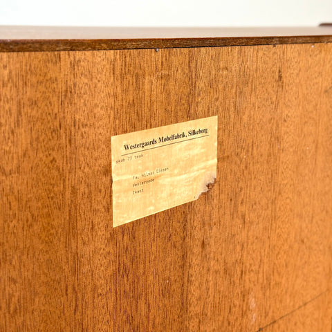 Highboard in teak by P. Westergaard Møbelfabrik, 1950s-60s, Denmark - Beyo Vintage