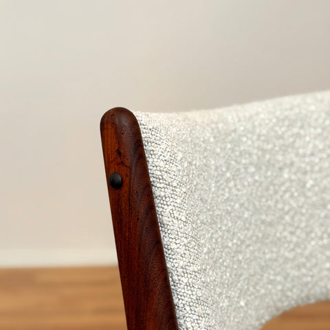 Set of 4 dining chairs in solid walnut, by Erik Buch, 1950s-60s, Denmark