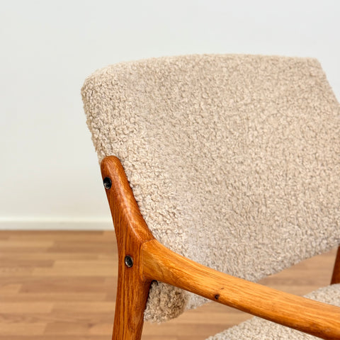 Armchairs 'Joel' in solid oak by The Andersson Brothers Industries in Ekenässjön, 1950s-60s, Sweden