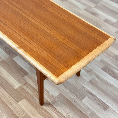PRICE Coffee table in teak and oak, 1950s-60s, Denmark - Beyo Vintage
