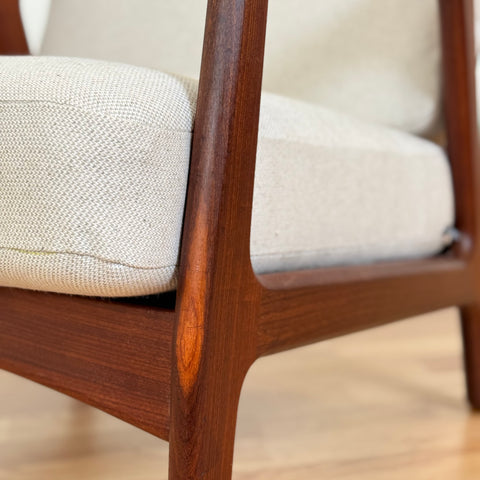 Armchair in solid teak by H. Brockmann-Petersen, 1950s-60s Denmark