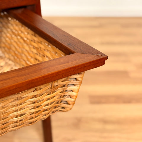 Sidobord / symaskinsbord i teak, 1950-60-tal, Danmark