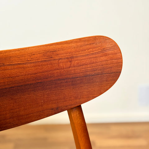 Set of 8 dining chairs in teak & beech, 1950s-60s, Denmark