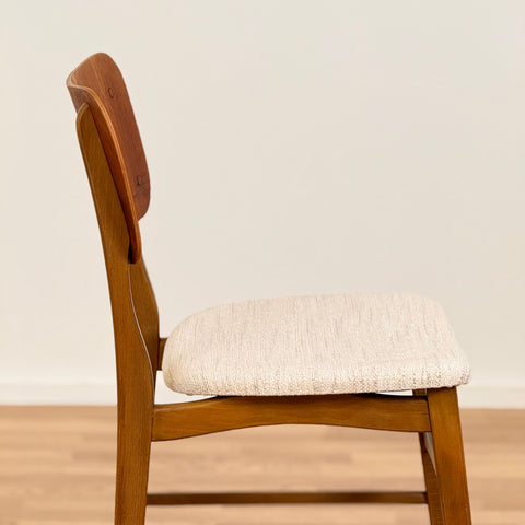 Set of 2 chairs in teak and beech, 1950-60s, Denmark - Beyo Vintage