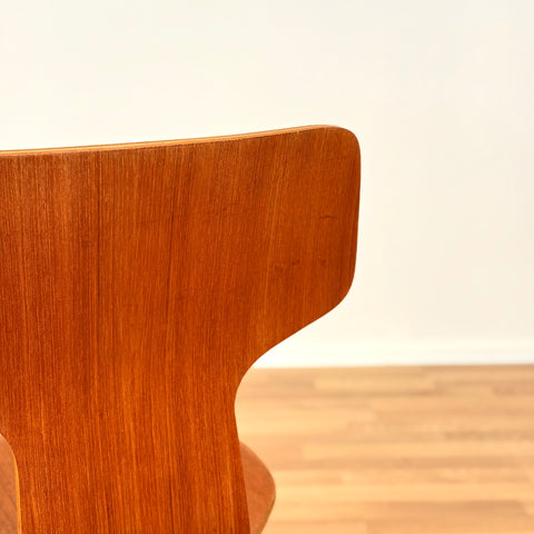 Single dining chair made of teak by Fritz Hansen, 1950s-60s, Denmark