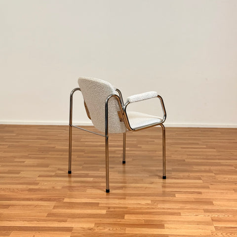 Two armchair in chrome 'model Dodó', 1960s-70s, Hungary