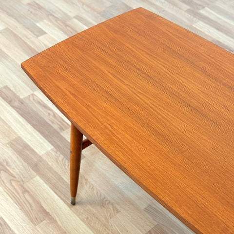 Coffee table in teak & beech, 1950s-60s, Sweden