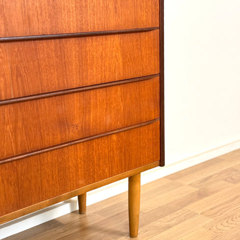 Chest of 6 drawers in teak by Hanbjerg møbelfabrik, 1950s-60s, Denmark - Beyo Vintage