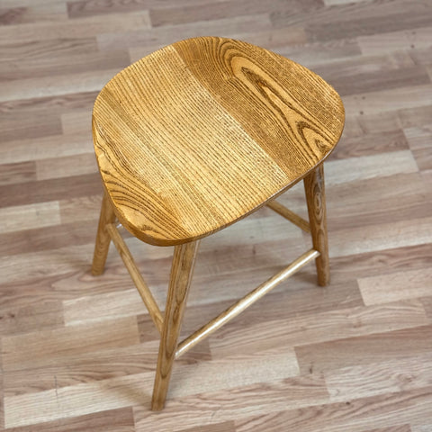 Barstool in solid oak, 1960s/70s - Beyo Vintage