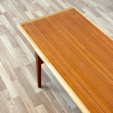 PRICE Coffee table in teak and oak, 1950s-60s, Denmark - Beyo Vintage