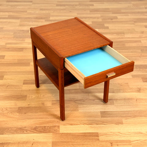 Set of 2 bedside tables in teak, 1950s-60s, Sweden