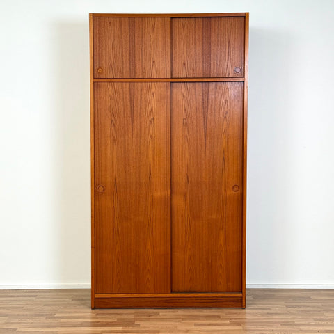 Large wardrobe in teak, 1960s-70s, Denmark - Beyo Vintage