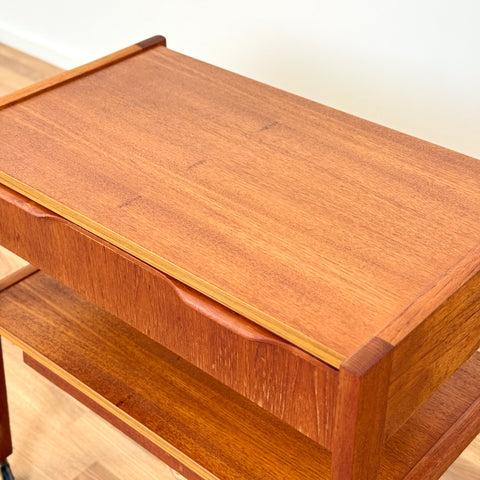 Side table / Sewing table in teak, 1950s-60s, Denmark - Beyo Vintage
