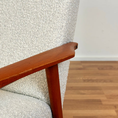 Armchair in solid beech, 1950s-60s Sweden
