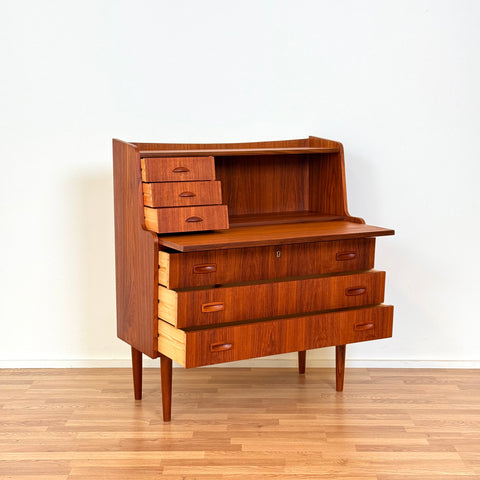 Secretary desk in teak, 1950s-60s, Denmark - Beyo Vintage